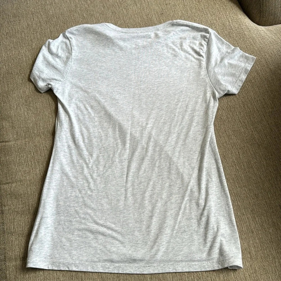 The Police Stripe Logo Crew Neck Short Sleeve heather grey Women's T-shirt - Picture 5 of 10